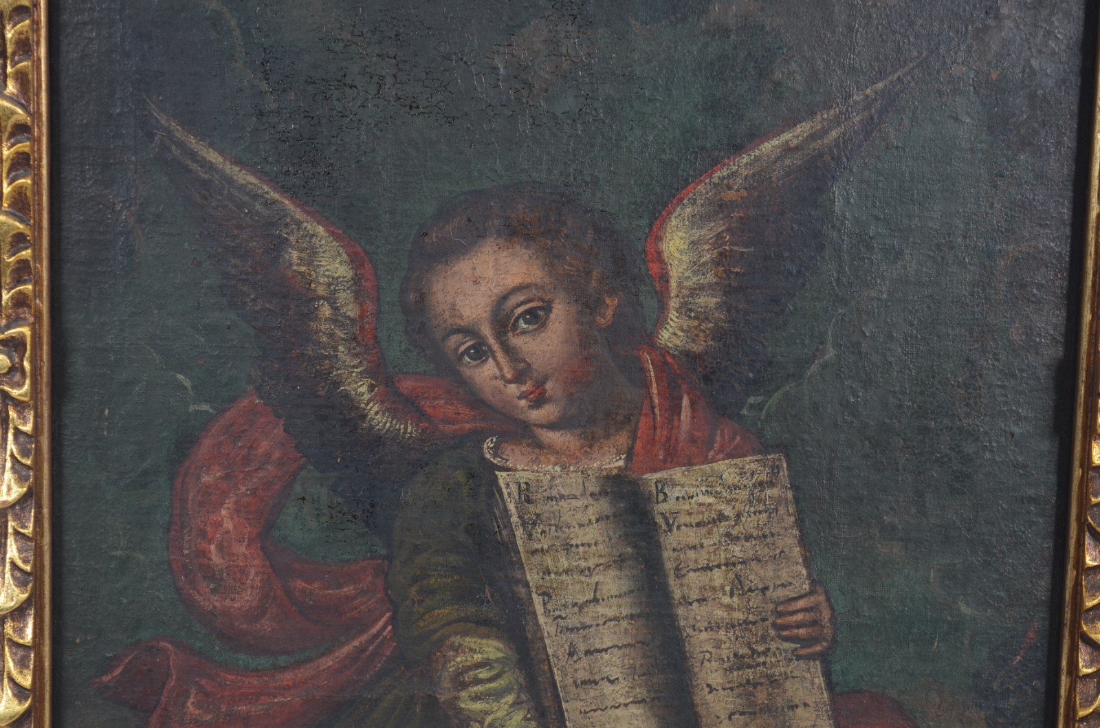 Escola Cusquenha (1538), Arcanjo com escrituras - foto 3 de 5