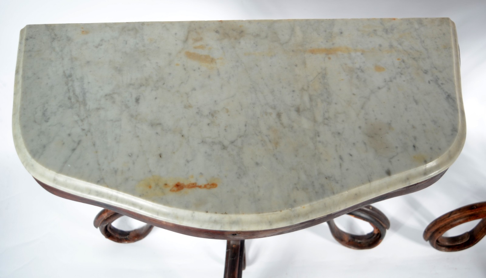 Par de consoles de madeira, estilo austríaco Thonet, tampos de... - foto 8 de 11