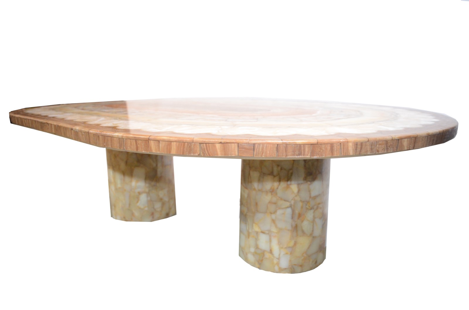 Conjunto de mesa de centro e par de mesas laterais com mosaicos de... - foto 4 de 7