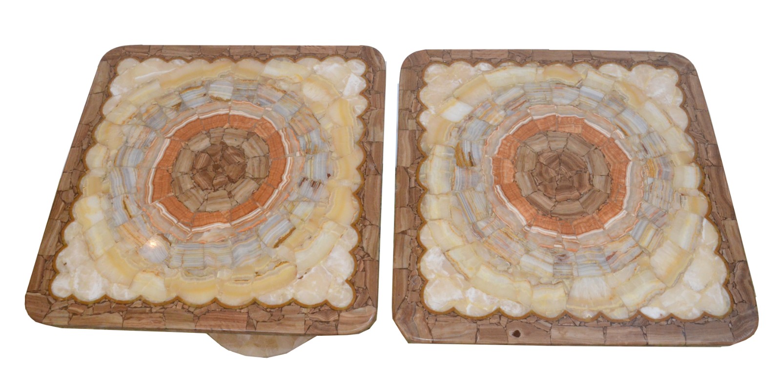 Conjunto de mesa de centro e par de mesas laterais com mosaicos de... - foto 5 de 7