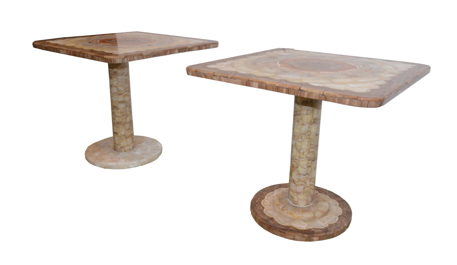 Conjunto de mesa de centro e par de mesas laterais com mosaicos de... - foto 7 de 7