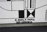 Roberto Burle Marx (1909-1994),  - Azulejo de cerâmica emoldurado, Gea Cerâmica.