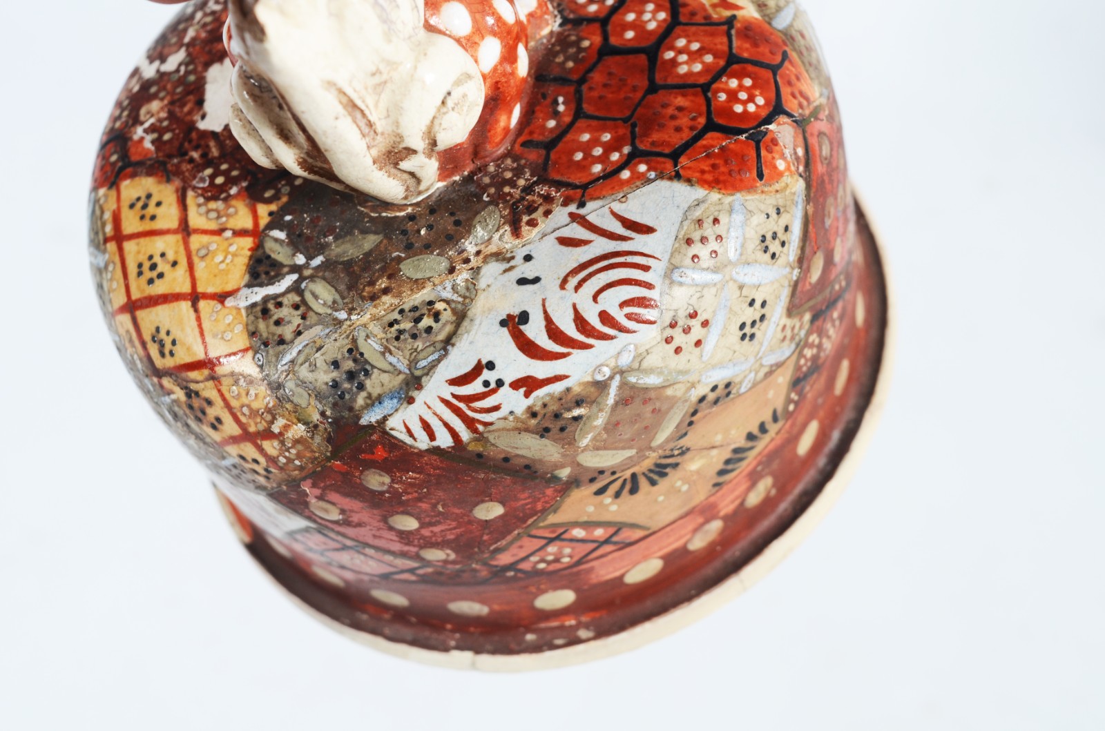 Potiche de cerâmica japonesa Satzuma, decorada com figuras de... - foto 3 de 8
