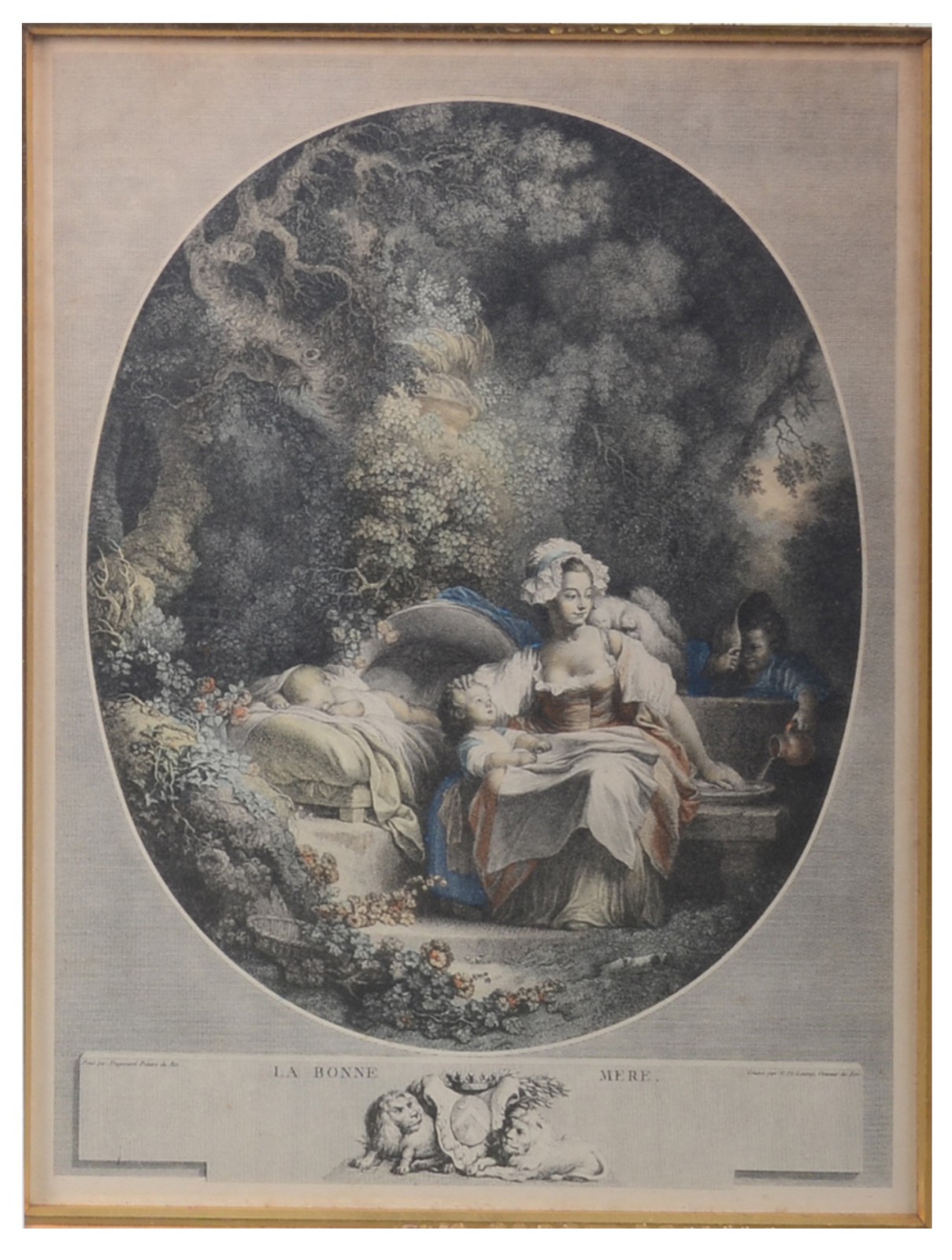 Par de gravuras francesas - "La bonne mere" e "Le serment d'amour". - foto 3 de 7