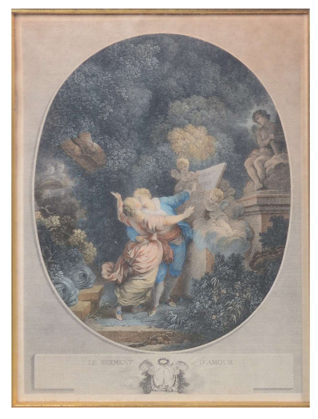 Par de gravuras francesas - "La bonne mere" e "Le serment d'amour". - foto 4 de 7