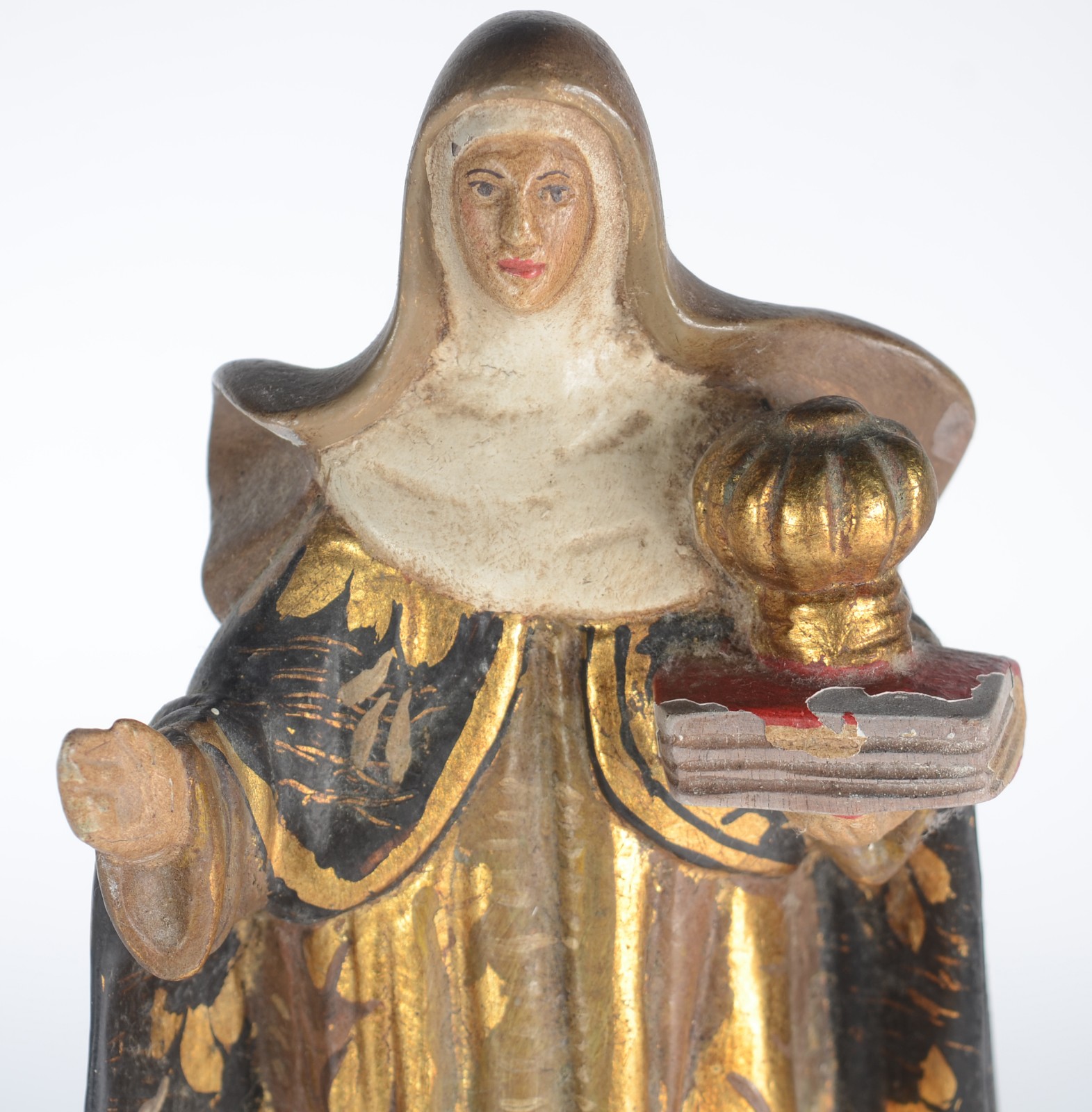 Santa Edwiges - Imagem de resina policromada e dourada. - foto 2 de 7