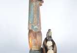 Nossa Senhora da Caridade do Cobre - Nossa Senhora da Caridade do Cobre - Imagem de madeira policromada, com resplendor. Parte inferior apresentado barco com tres figuras, faltando partes