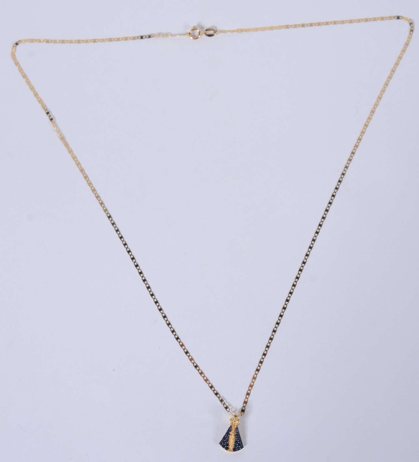 Colar com pendente de Nossa Senhora Aparecida de ouro 18 k... - foto 2 de 6