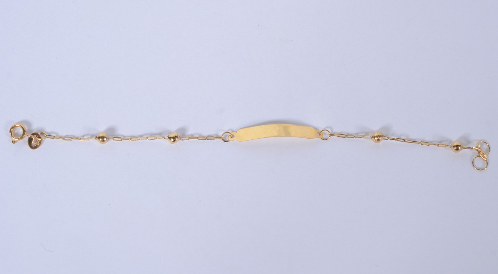 Pulseira de criança com "bolinhas" de ouro 18k. (Por motivos de... - foto 3 de 4