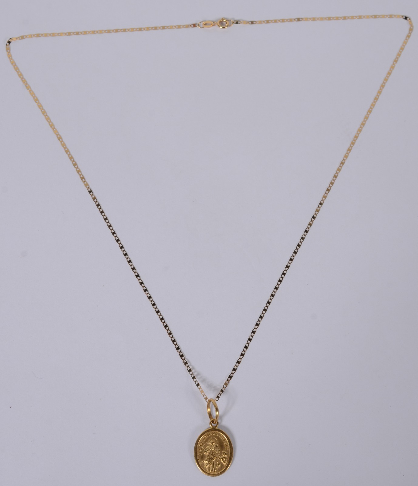 Colar com pendente Nossa Senhora Desatadora dos de nós de ouro 18 k... - foto 2 de 6