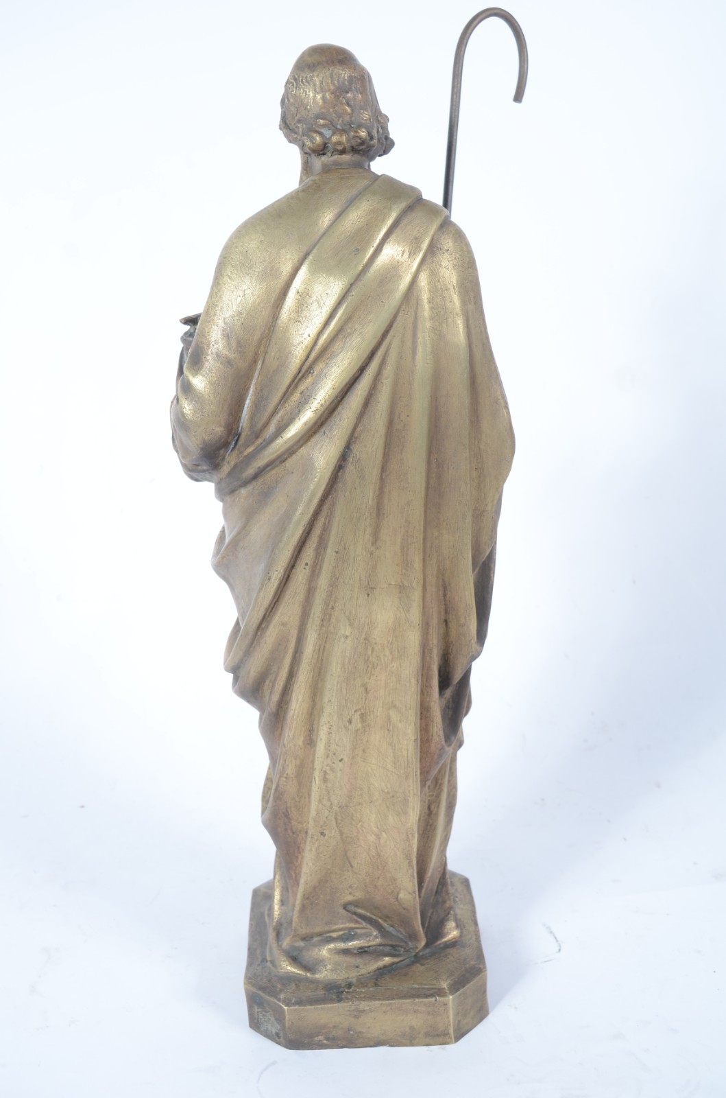 Imagem de bronze representando São Joaquim com cajado. - foto 5 de 5