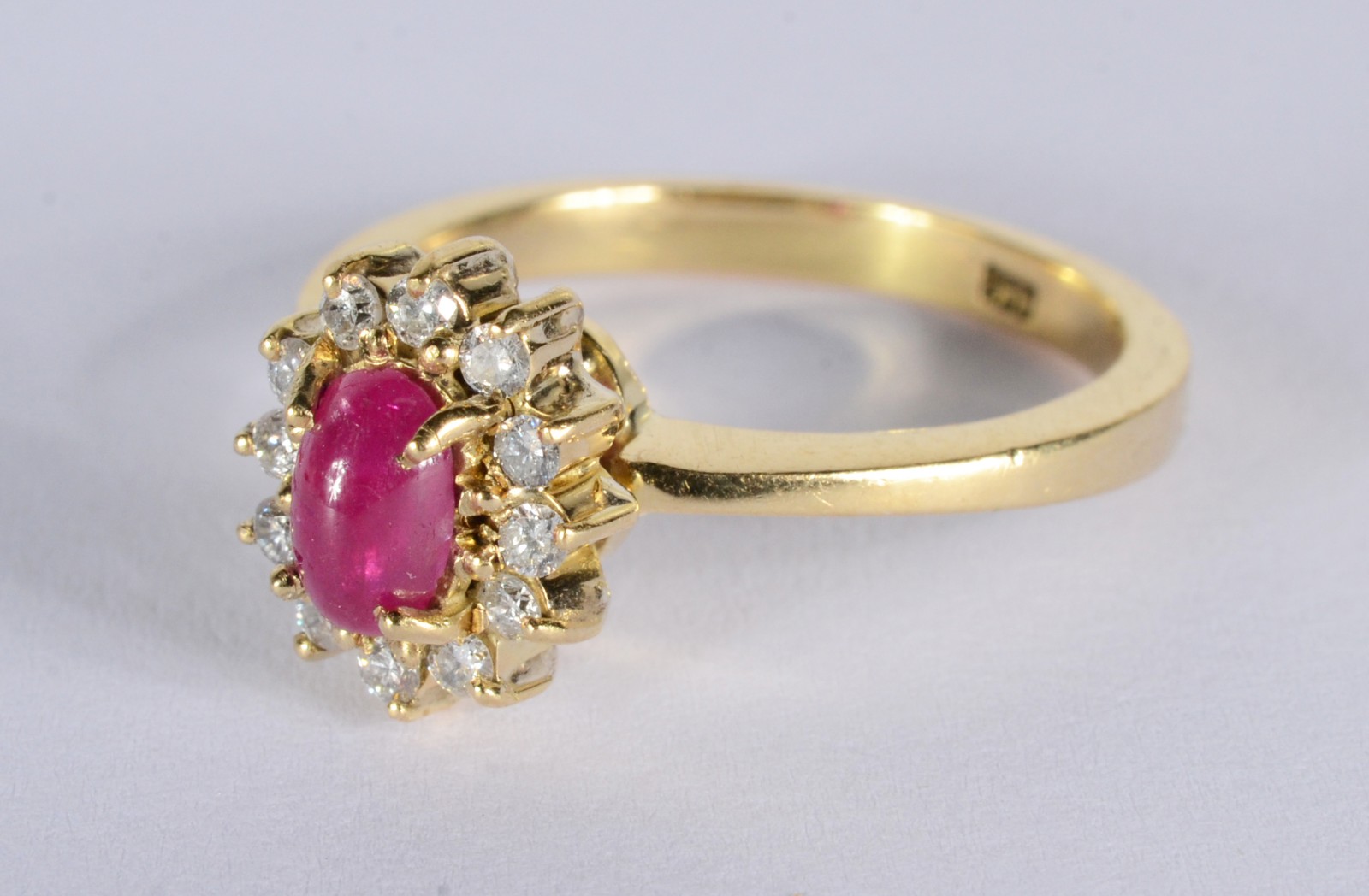 Anel de ouro 18 k., contraste 750 mls com aproximadamente 14... - foto 1 de 7