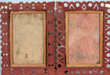 Escola Cusquenha (1538), Nossa Senhora com menina -  Dois quadros - o.s.t. ( uma das telas esta rasgada)