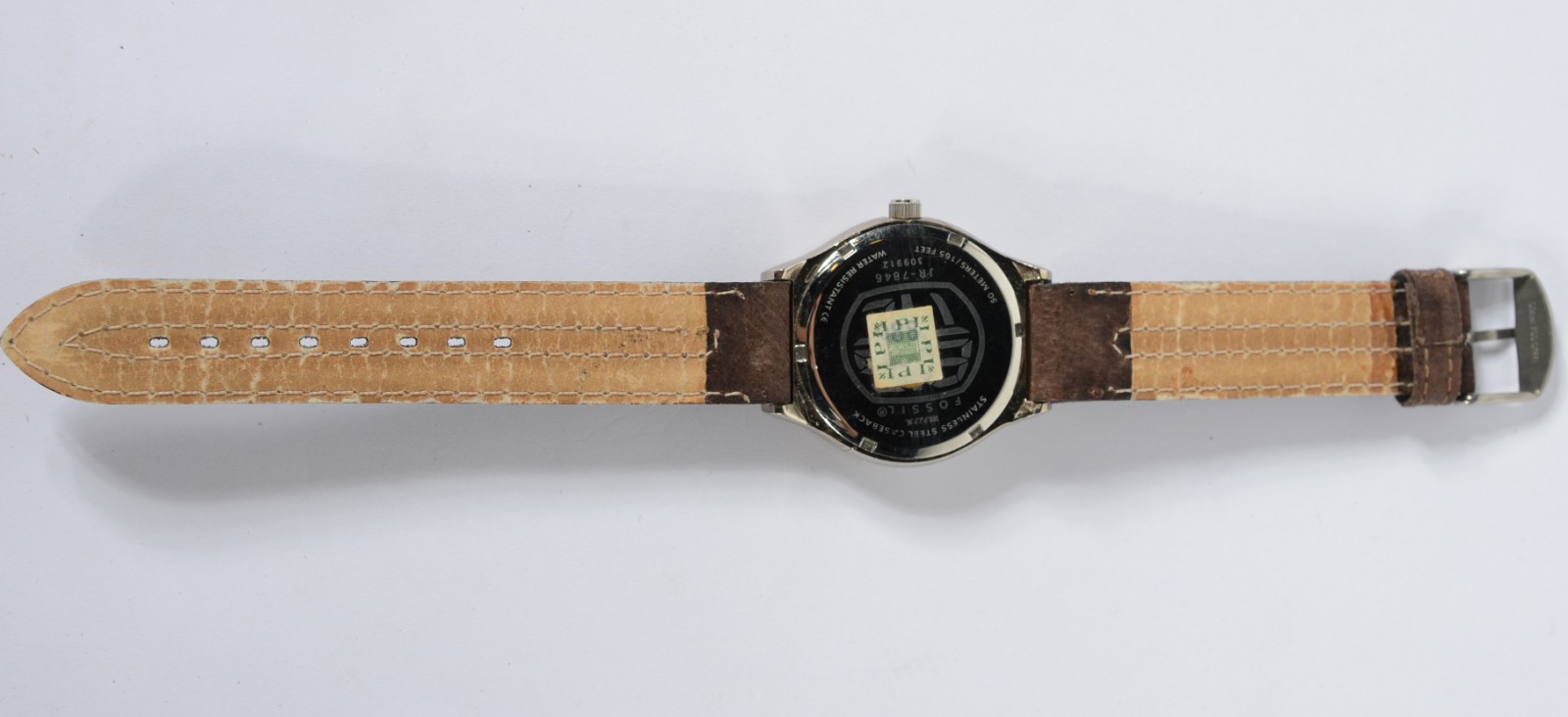 Relógio de pulso, marca Fóssil, caixa em aço, pulseira de couro... - foto 3 de 6