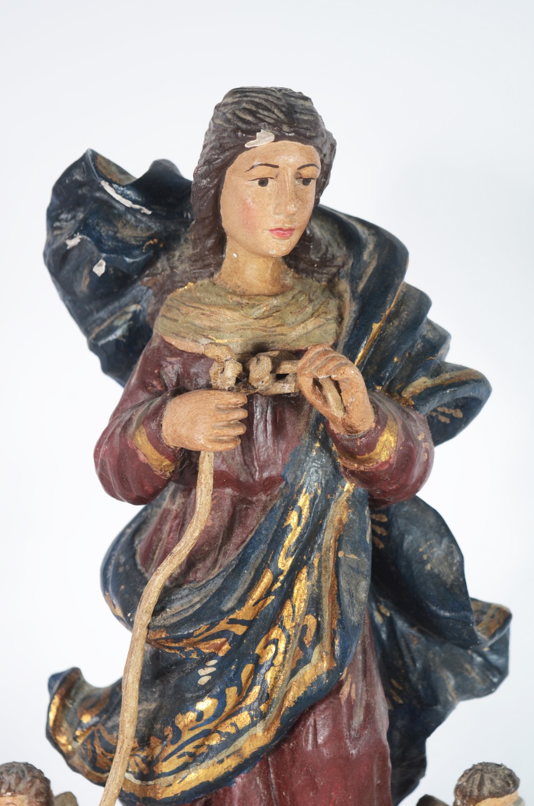Nossa Senhora Desatora de Nós - Imagem de madeira policromada e... - foto 6 de 8