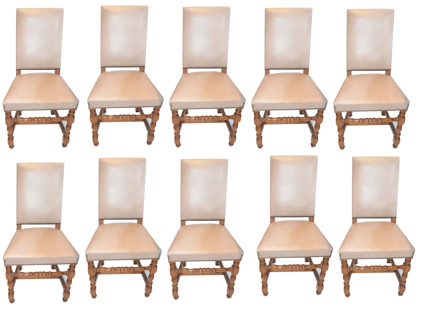 Conjunto com 10 cadeiras de madeira nobre para sala de jantar... - foto 1 de 3