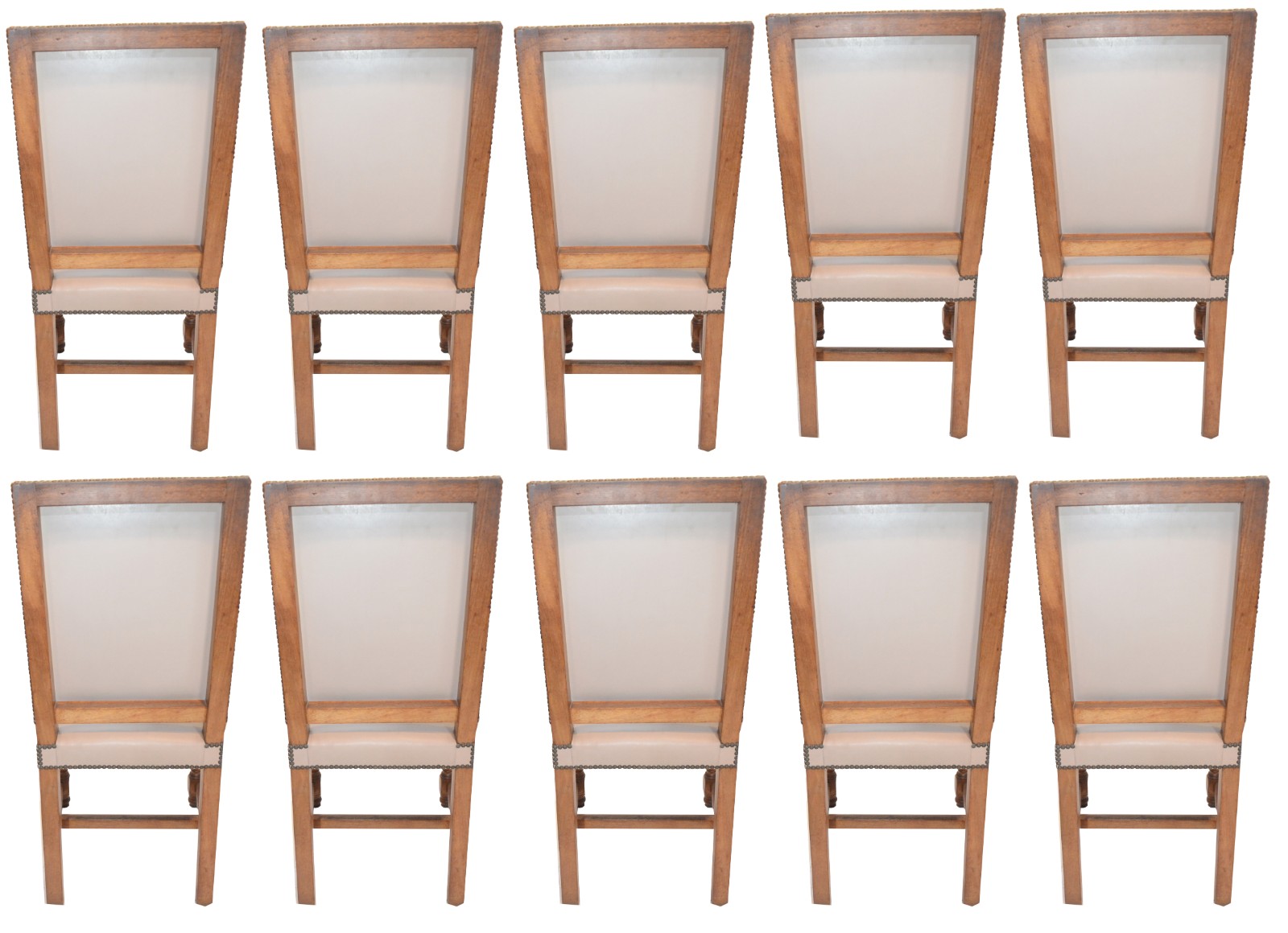 Conjunto com 10 cadeiras de madeira nobre para sala de jantar... - foto 3 de 3