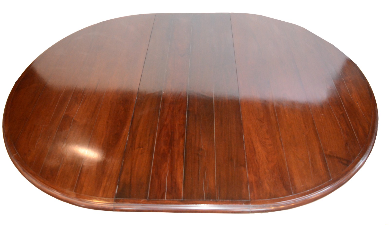 Mesa de jantar de madeira nobre, tampo oval com um tabua extensora... - foto 2 de 6