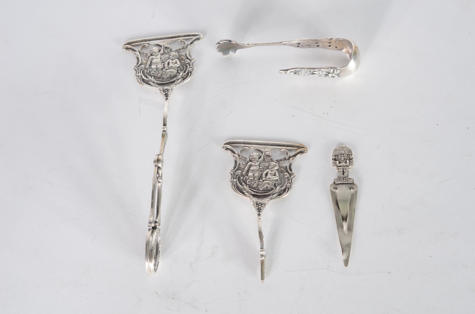 Oito pequenas peças de prata, diversos modelos, defeitos. Peso da... - foto 2 de 11