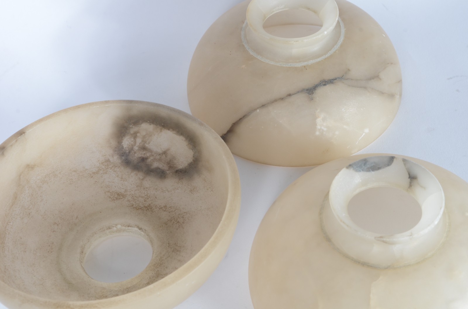 Conjunto com 5 cúpulas de alabastro para apliques. - foto 5 de 5