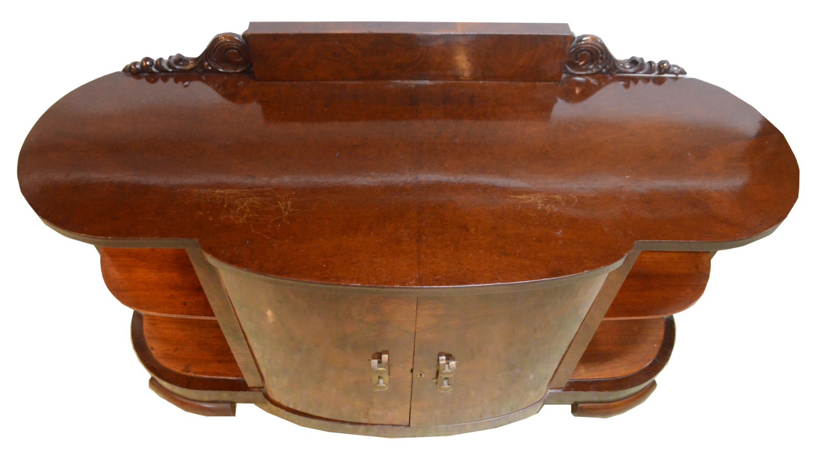 Móvel buffet de madeira nobre no estilo Art Deco. Duas portas... - foto 4 de 8