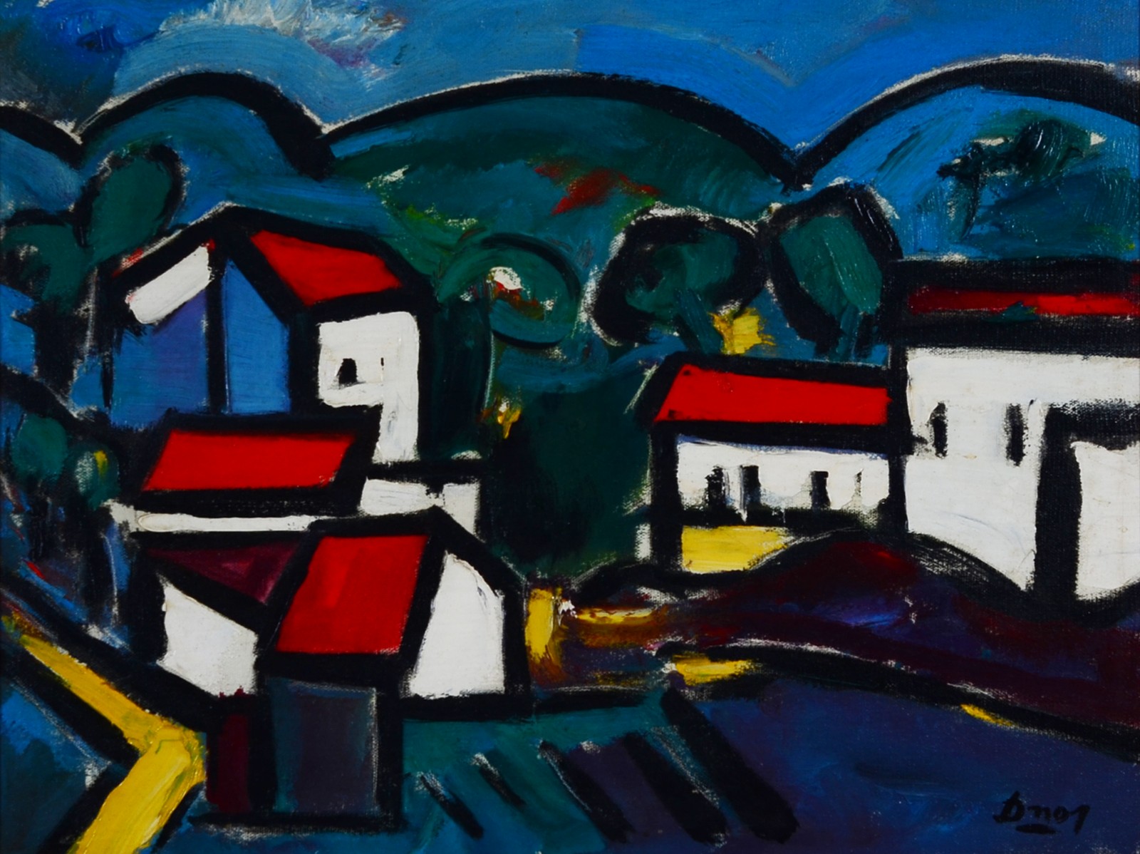 Dnar Rocha (1932-2006), Paisagem com Casas - foto 1 de 5