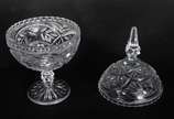 Bomboniere de cristal tcheco lapidado, feitio r... - Bomboniere de cristal tcheco lapidado, feitio redondo.