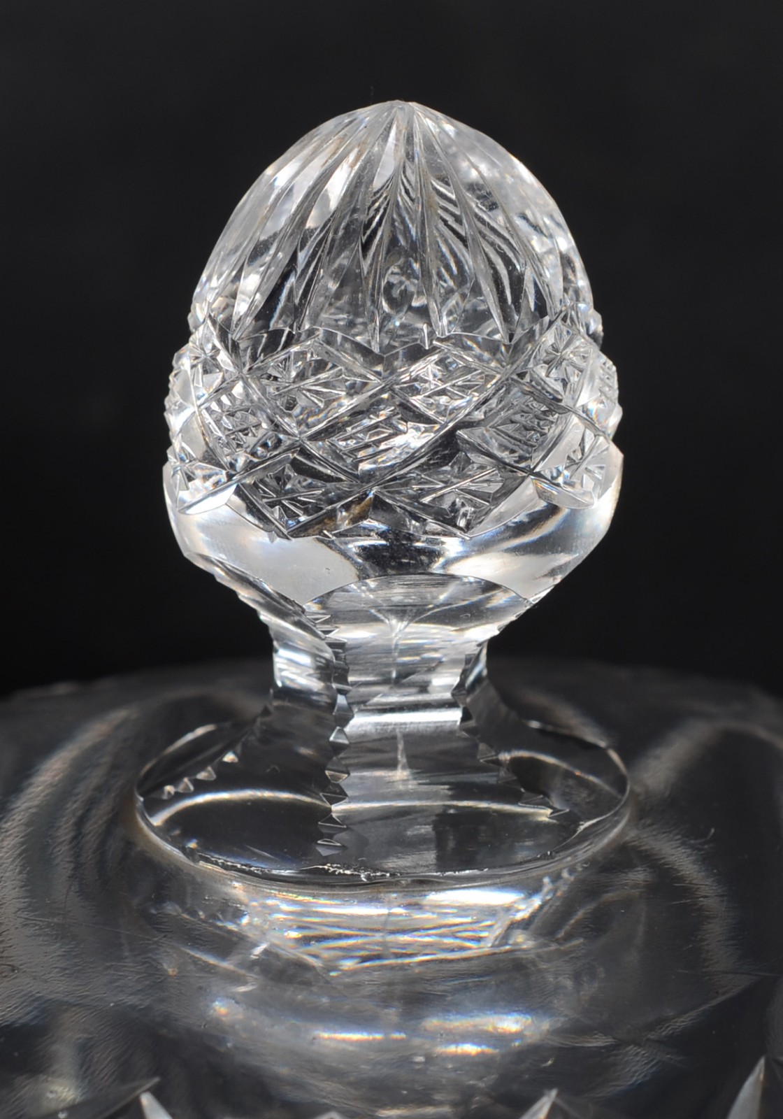 Duas tampas para queijeira de cristal europeu lapidado. - foto 3 de 7