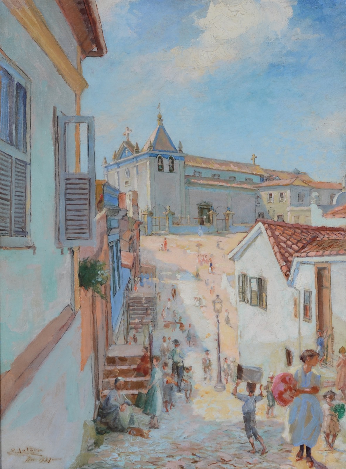 Eugênio Latour (1874-1942), Casário com Figuras - foto 1 de 5