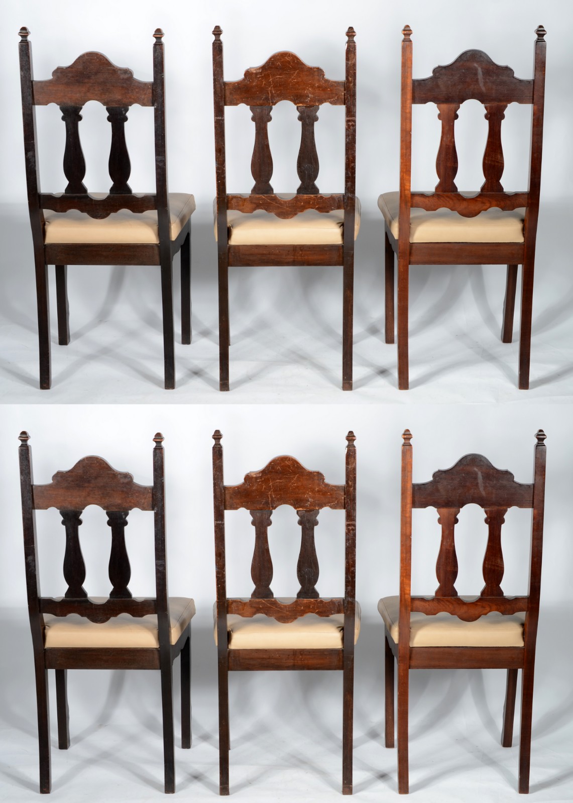 Conjunto com 6 cadeiras para sala de jantar de madeira nobre... - foto 7 de 9