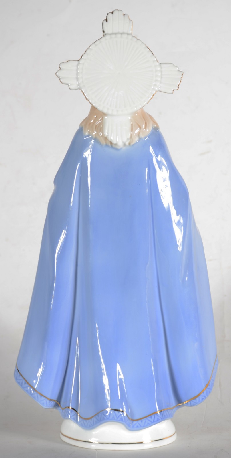 Estatueta de porcelana policromada representando Sagrado Coração de... - foto 4 de 6