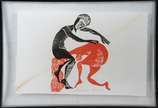 Hansen Bahia (1915-1978),  - Xilogravura - tiragem 21/30. Vidro trincado.