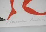 Hansen Bahia (1915-1978),  - Xilogravura - tiragem 21/30. Vidro trincado.