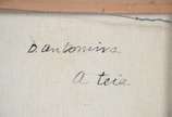 DALIA ANTONINA, A Teia - Óleo sobre tela. Datado 1974.<br>Dália Antonina Melo Franco Alves nasceu em 1918 no interior de Minas Grais. Foi para o Rio de Janeiro e iniciou seus 