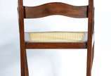 Cadeira com braços dita "rabo de macaco" de jac... - Cadeira com braços dita "rabo de macaco" de jacarandá, assento de palhinha sintética.