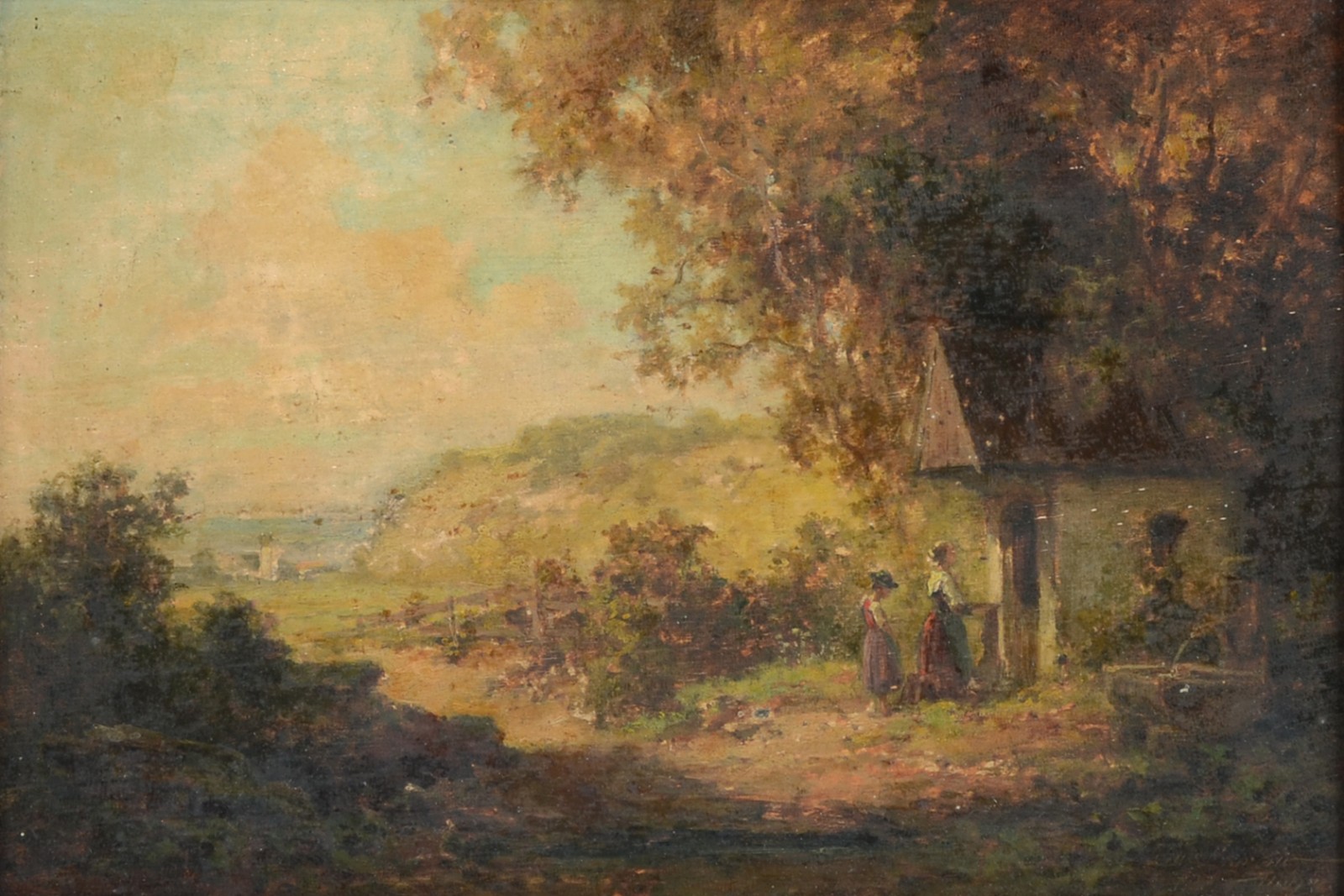 Paisagem com casa e figuras - foto 1 de 5
