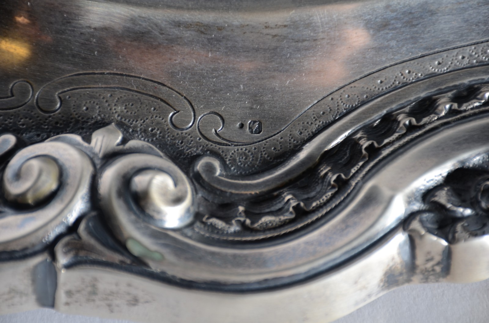 Centro de mesa/ floreira de prata portuguesa, contraste Águia... - foto 8 de 9