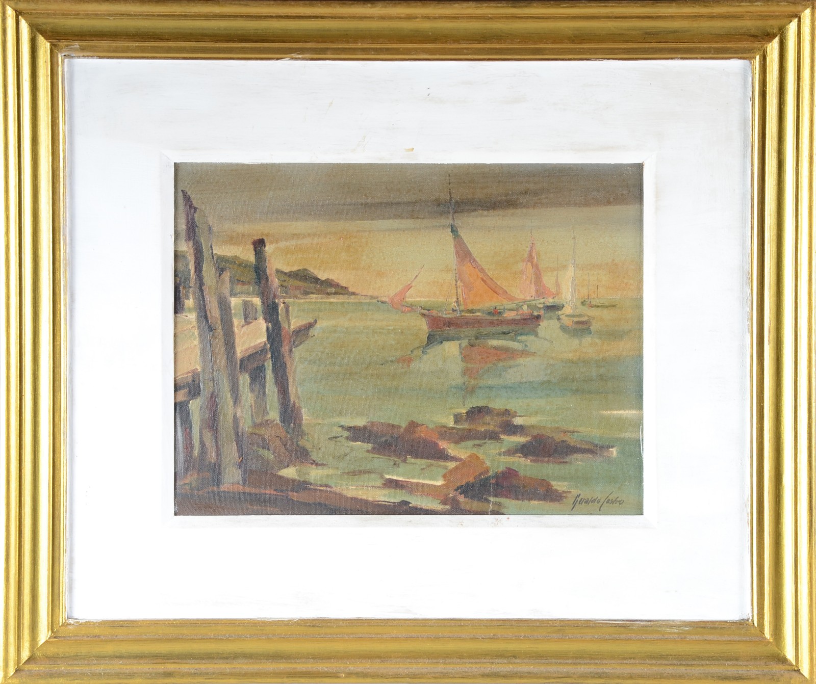 Geraldo Castro (1914-1922), Marinha com barcos - foto 2 de 5