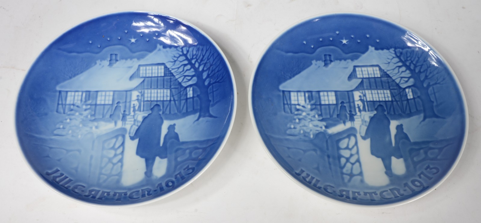 Par de pratos de porcelana dinamarquesa Copenhagem B&G, edição... - foto 2 de 4