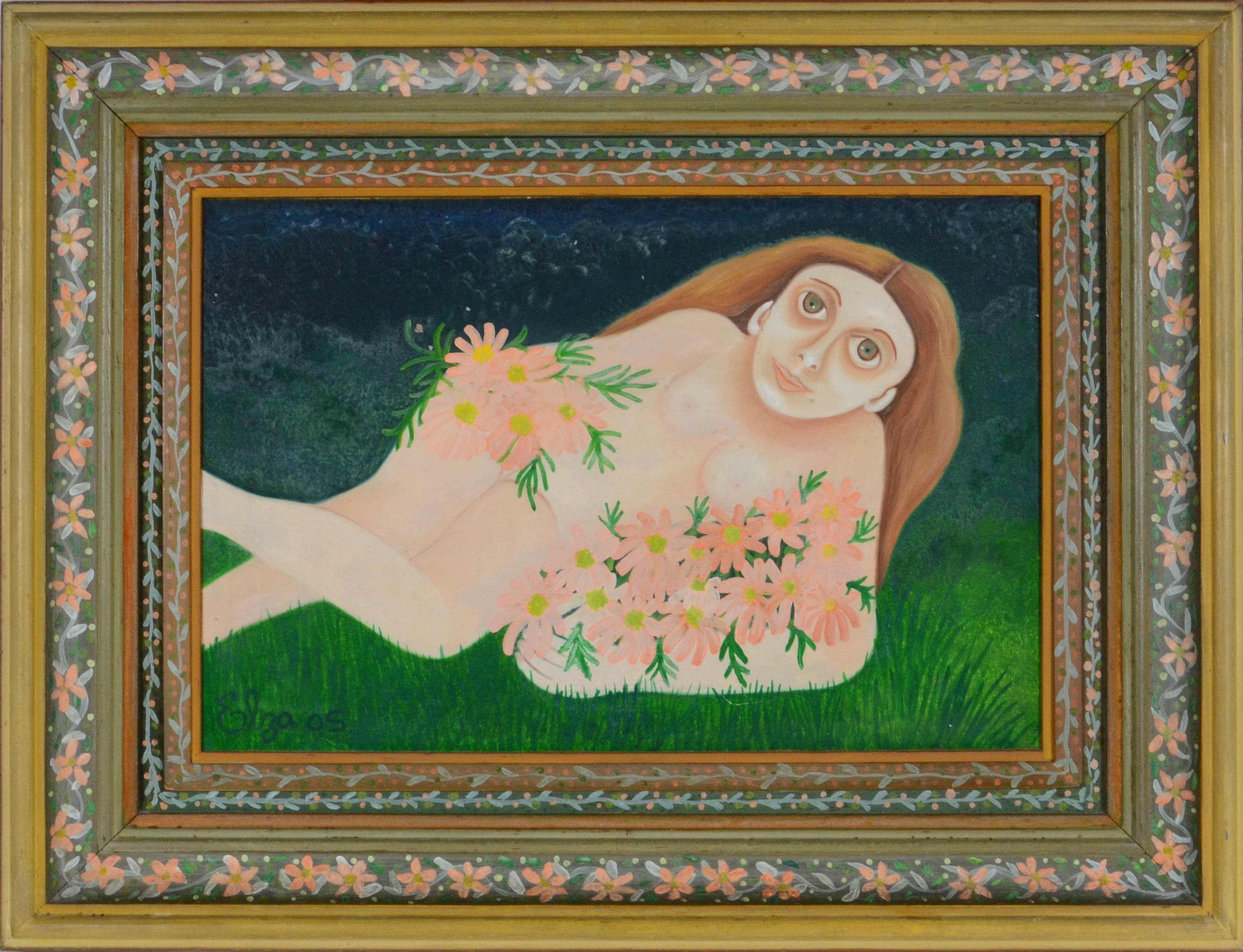 Elza O. S. (1928-2007), Mulher com flores - foto 1 de 3