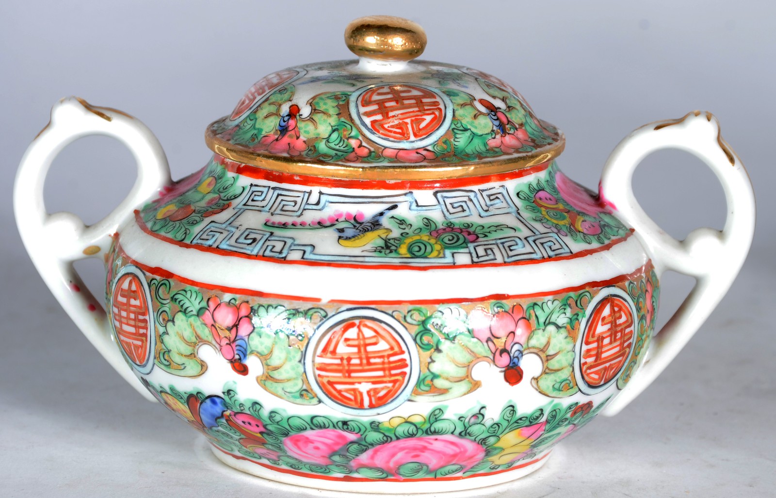 Serviço de jantar e chá de porcelana oriental, decoração floral em... - foto 8 de 10