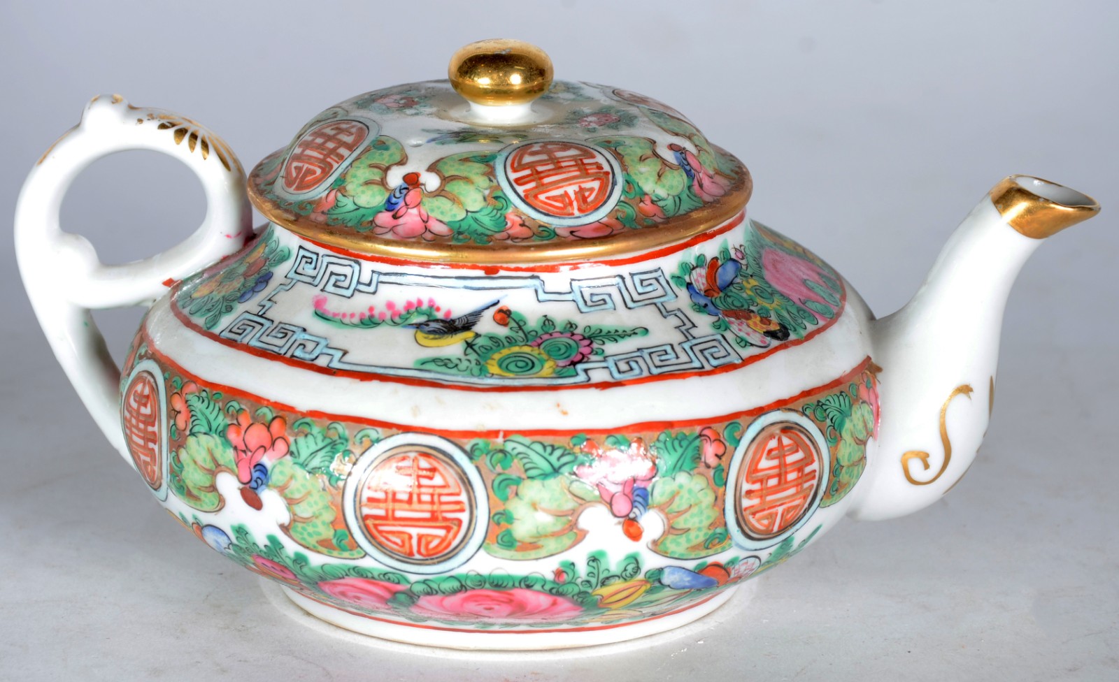 Serviço de jantar e chá de porcelana oriental, decoração floral em... - foto 9 de 10