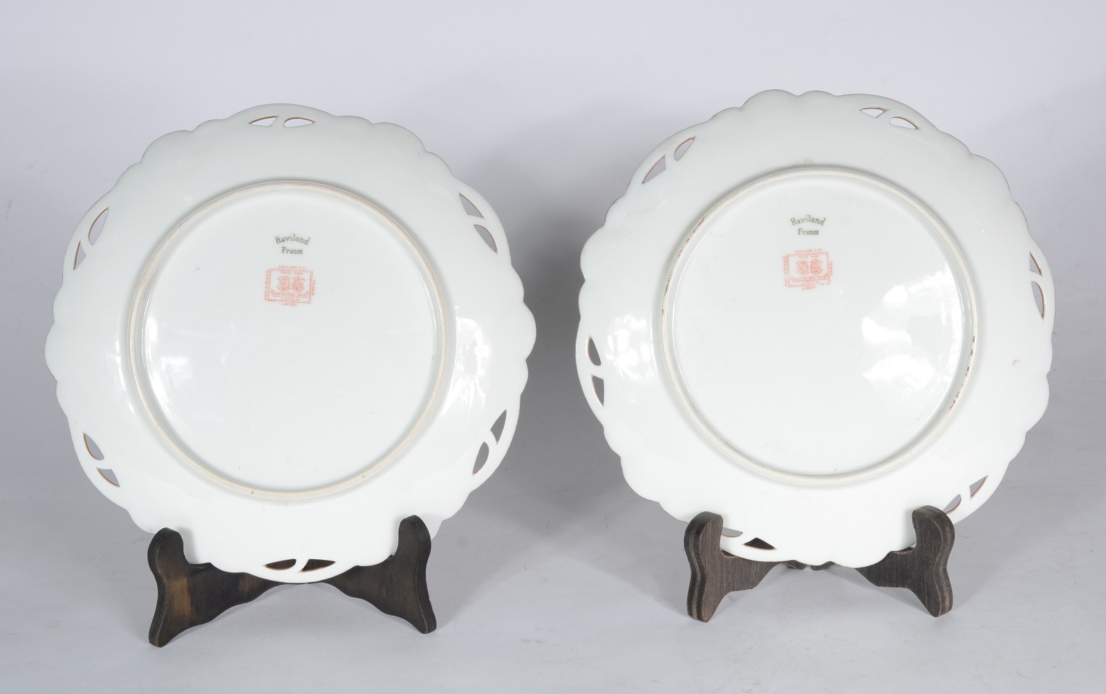 Par de lindos pratos de porcelana francesa Haviland, ricamente... - foto 3 de 4
