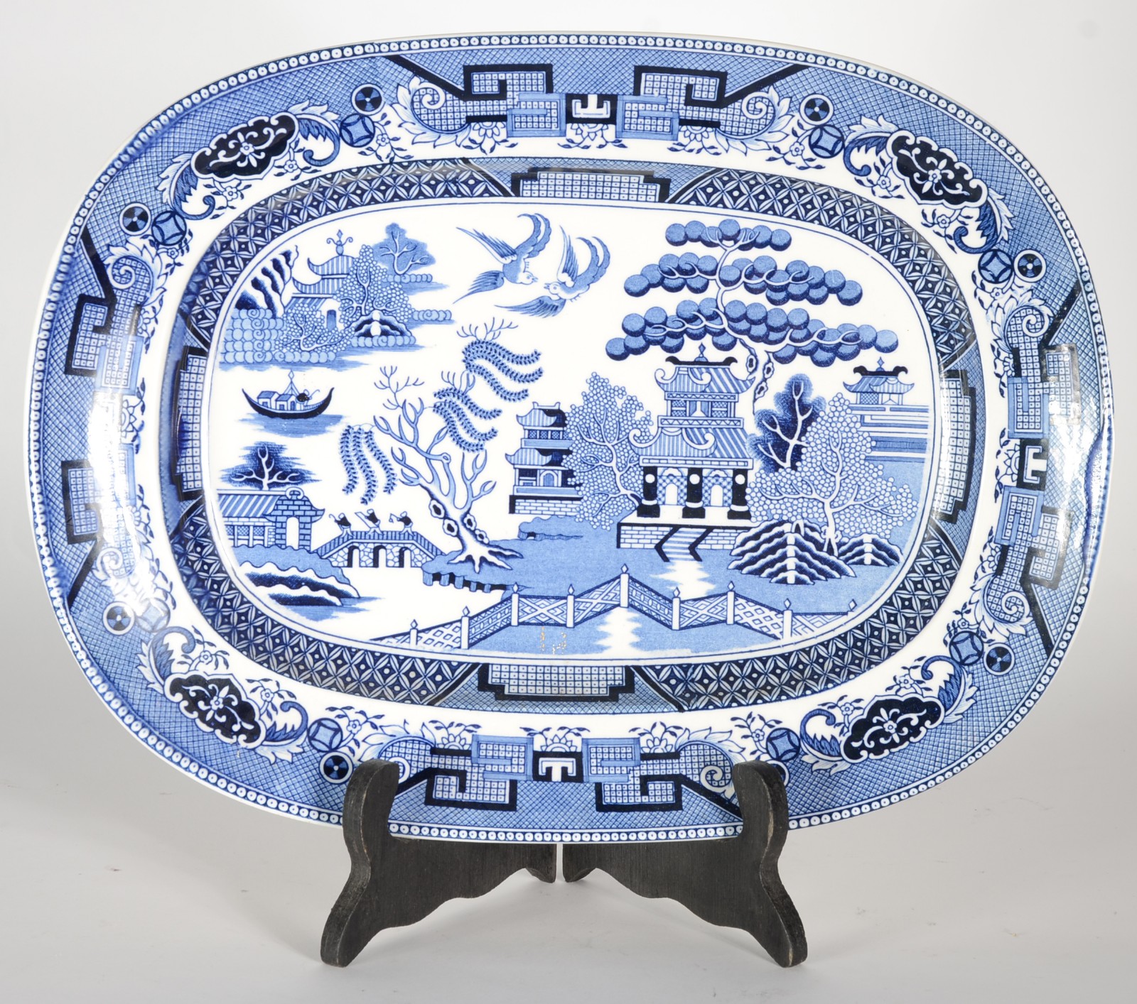 Travessa de faiança japonesa "azul pombinho". - foto 1 de 2