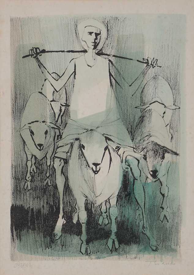 BIANCO, Enrico (1918 - 2013) - Menino com carneiro - serigrafia - 22... - foto 2 de 4