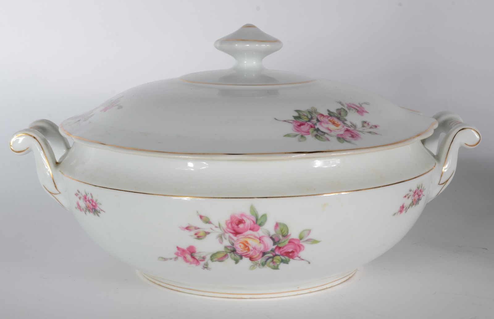 Aparelho de jantar de porcelana Real, branca com flores em... - foto 5 de 8