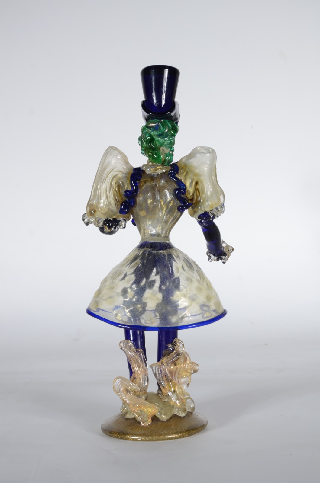 Figura de vidro de murano veneziano com pó de ouro. Base trincada e... - foto 4 de 7