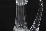 Licoreira com alça de cristal  tcheco lapidado - Licoreira com alça de cristal  tcheco lapidado
