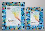 Dois porta retratos de vidro colorido.<br><br> - Dois porta retratos de vidro colorido.<br><br>