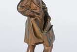 Estatueta russa de bronze representando menina ... - Estatueta russa de bronze representando menina com pasta escolar.